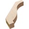 Ekena Millwork 3-inch W x 16-inch D x 16-inch H Baker Rough Cedar Woodgrain TimberThane Knee Brace, Primed BRCUR03X16X16BKRRCPR - alternate 6